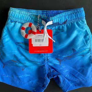 Deux Par Deux Sharks Swim Shorts